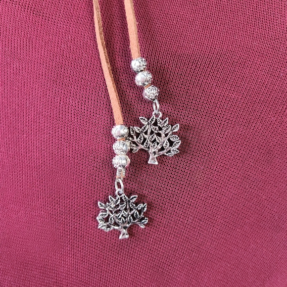 HANEE Tree of life Metal Suede Three Layer Choker - Picture 3 of 8